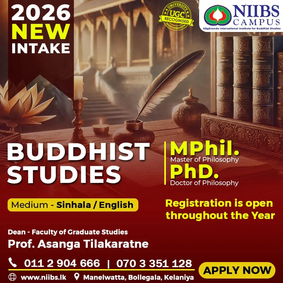 Applications are calling for MPhil. in Buddhist Studies and PhD. in Buddhist Studies Flyer