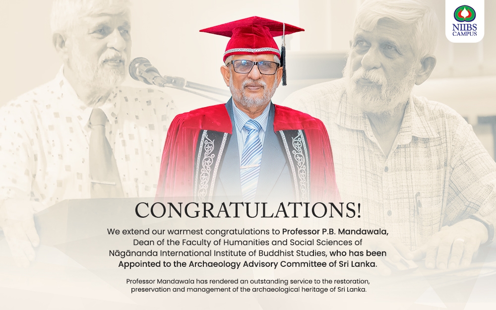 Professor P.B. Mandawala Appointed to the Archaeology Advisory Committee of Sri Lanka